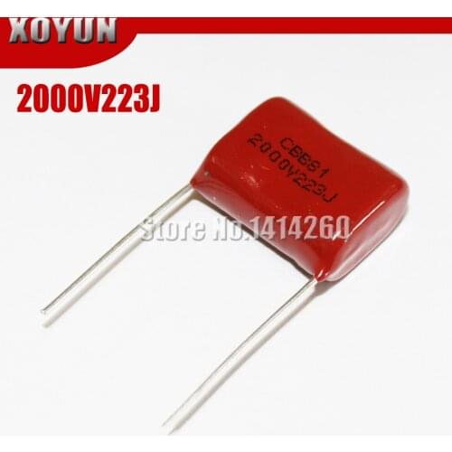10PCS 2000V223J 2KV 22NF 0.022UFCBB Pitch 20mm 2000V 223J CBB Polypropylene Film Capacitor