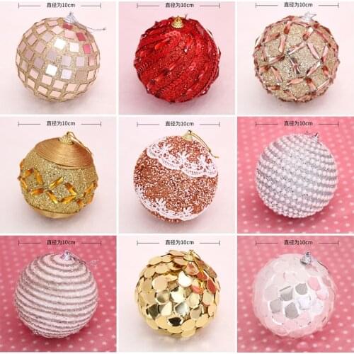Christmas 10cm painted Christmas ball 8cm foam sticky Christmas ball, ball, powder, Christmas decorations