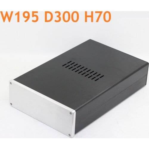 Tube Power Amplifier Chassis Preamplifier DIY Class A Decoding DAC Enclosure Home Audio Earphone Box W195 H70 W300 WA102 No Hole