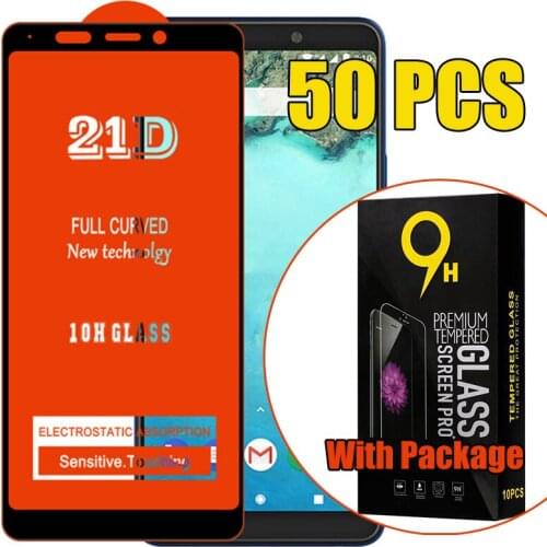 50pcs 21D Full Glue Tempered Glass Screen Protector For LG K61 K51 K51S K50 K50S K40S K41S Q61 Q51 STLAY STYLO 6 W30 With Box