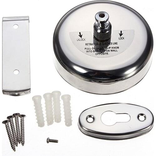 1 x Stainless Steel Retractable Clothes Line Dryer Laundry Clothesline with Screws