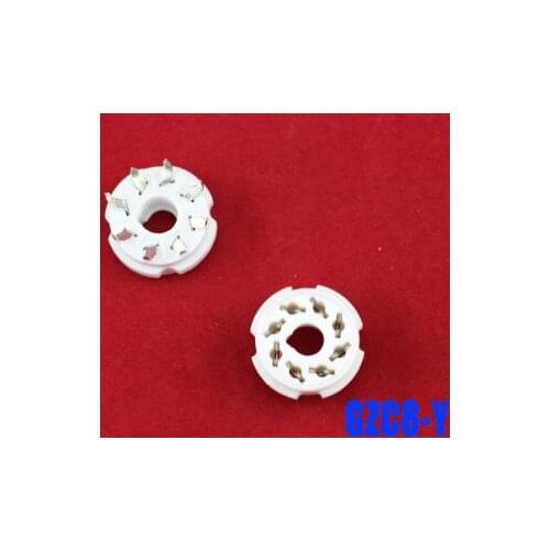 10Pcs new 8pin tube GZC8-Y sockets ceramic base 6P3P, 6P6P, 6N8P, 6N9P, 5Z3P, 5Z2P, 6J8P, etc