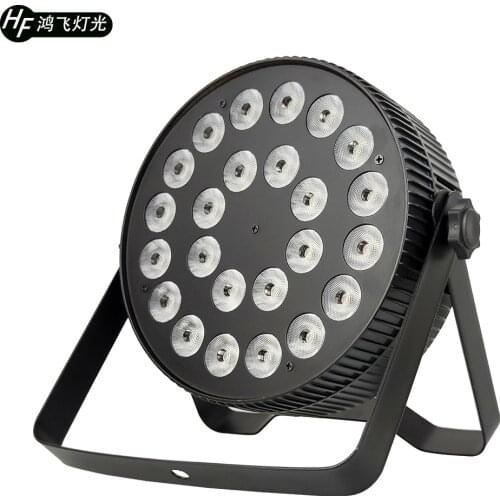 Aluminum 24x18w RGBWA UV 6in1 LED Par Light Slim Flat Par Light DMX512 Professional Stage Lighting Equipment