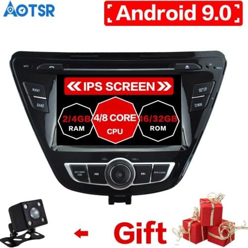 AOTSR DSP Android 9.0 Car GPS Navigation Car DVD Player For Hyundai Elantra 2014+ Avante(MD) car multimedia Headunit radio tape