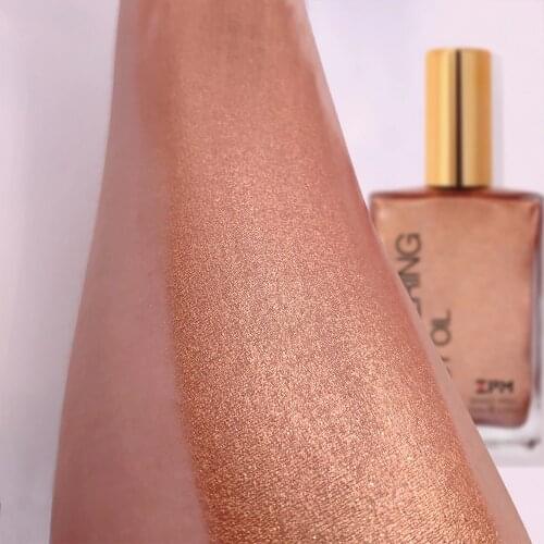 ZPM Bronzers & Highlighters Shimmer Body Oil Natural Taner Coconut Oil High Lighter Pen Oil Vitamin E Moisturizing Sun-kiss Oil