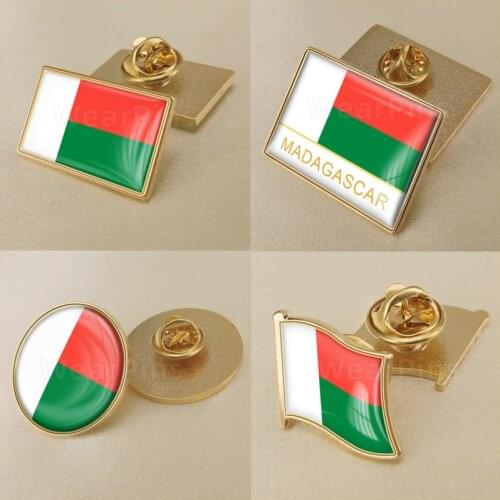 Coat of Arms of Madagascar/Malagasy Flag National Emblem Brooch/Badges/Lapel Pins