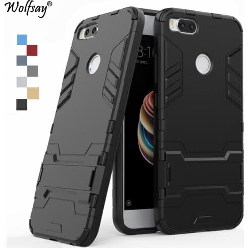 Wolfsay Cover sfor Xiaomi Mi A1 Case Slim PC + Soft Rubber Armor Phone Case For Xiaomi Mi A1 mia1 Case Xiaomi Mi5X Mi 5x Fundas