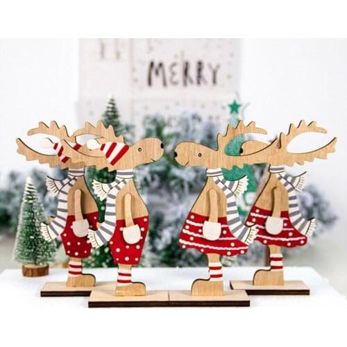 DIY Crafts Wooden Elk Ornaments Christmas Decoration Ornaments Childrens Gifts For Home Bars Shopping Malls Festive Pendant