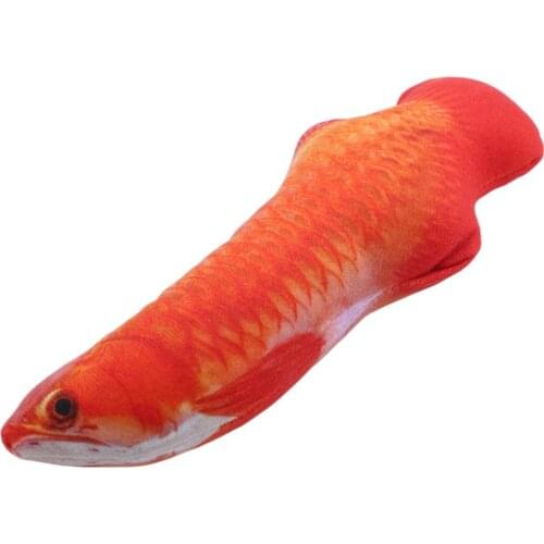 Baby Soft Plush Creative 3D Carp Fish Shape Kids Toy Gifts Fish Stuffed Pillow Doll Simulation Fish Playing Toy