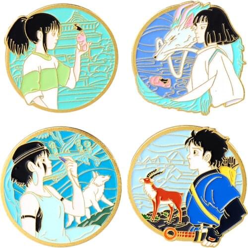 DZ2389 Cartoons Anime Movie Enamel Pins Dragon Brooches Lapel Badge Backpack Decoration Hats Jewelry For Kids Friends Gifts