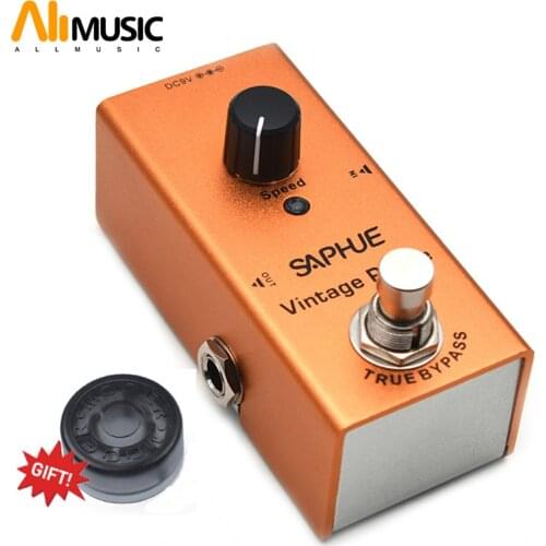 SAPHUE Electric Guitar Vintage Phase Pedal Speed Knob Effect Pedal Mini Single Type DC 9V True Bypass