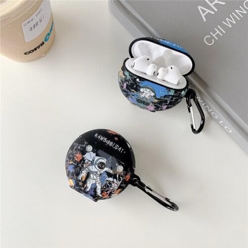 Cool Space Man headset Case For HUAWEI FreeBuds 4 cases Cute Rainbow unicorn Frosted Earphone Protective Cover For free buds