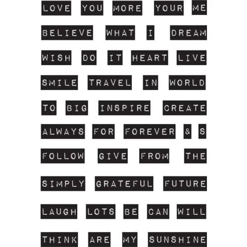 KLJUYP English Labels Transparent clear stamp for DIY Scrapbooking/Card Making/Kids Christmas Fun Decoration Supplies