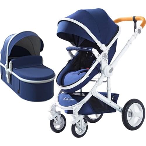 High landscape stroller can sit reclining fold light two-way four-wheel shock absorber baby push stroller pusher can be reversed