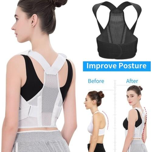 Clavicle Spine Adjustable Back Posture Corrector Belt Men Women Home Office Upper Shoulder Correction Brace