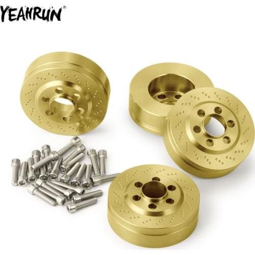 YEAHRUN Brass Counterweight Balance Weight For 2.2 inch Wheel Hub Rims 1/10 Axial Wraith 90048 RR10 RC Crawler Car Parts