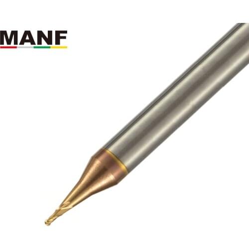 MANF Milling Cutter 4mm 6mm 8mm 2 Flute HRC70 Small Diameter Ball Endmills Tungsten Steel Sprial Ball Nose End Milll