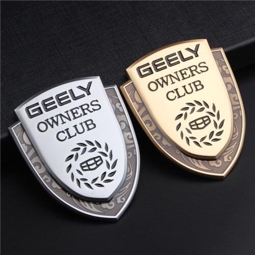Metal Car Body Badge For Geely Logo Emblems Decal for Geely Emgrand GE GT EV8 EX7 Front Trunk Stickers Car Decoration Styling