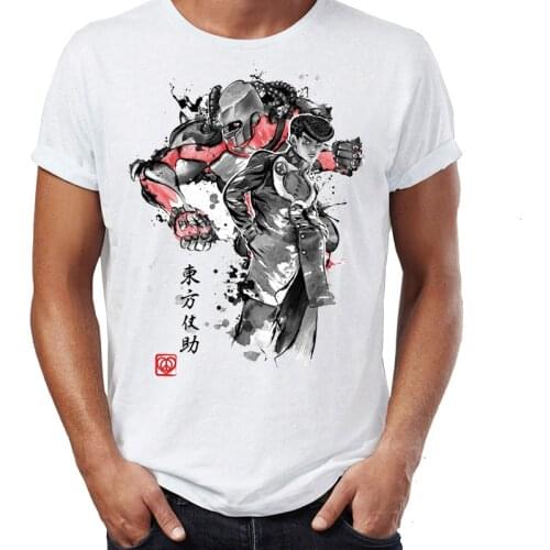 Mens T Shirt Jojos Bizarre Adventure Higashikata Josuke Awesome Artwork Printed Tee