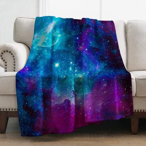 Levens Galaxy Space Blanket Smooth Soft Print Throw Blanket for Women Girl 50"x60" for bedroom livingroom for haunted mansion