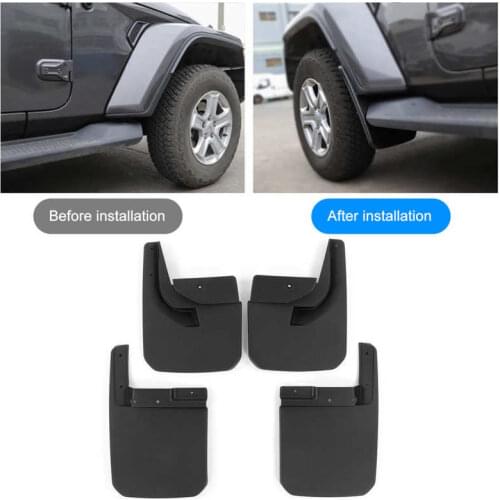 Front Rear Fenders Mudguard Mudflap Accessories Fit for Jeep Wrangler JL 2018 2019 2020