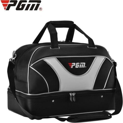Pgm Golf Clothing Bag Large Capacity Double Layer Clothes Shoes Bag Nylon Waterproof Golf Bags Package