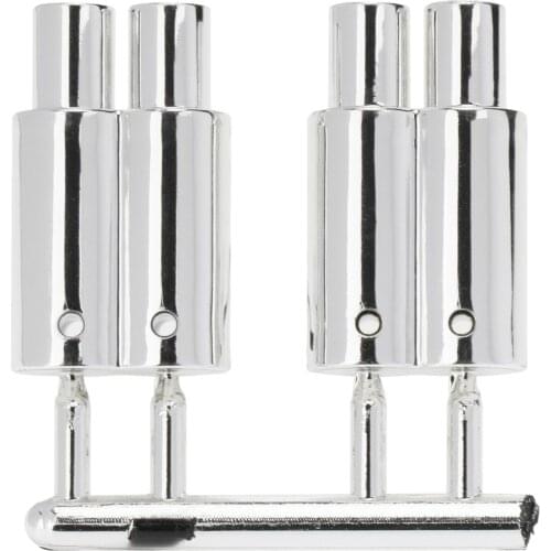 Plastic Premium Dual-Outlet Exhaust Pipe for 1:10 RC Car Parts DIY Silver