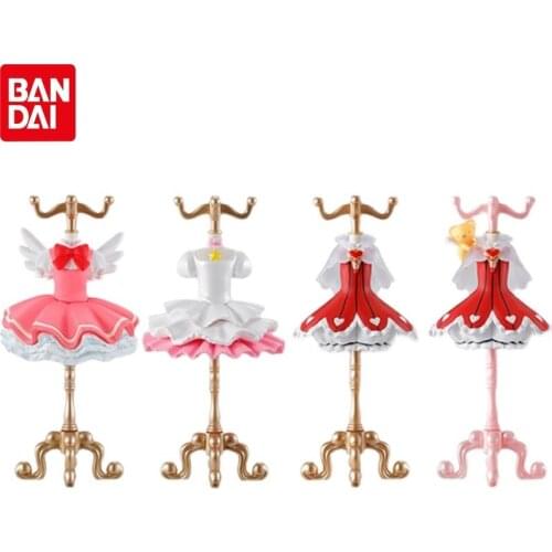 Genuine Bandai Gashapon Anime Card Captor Sakura Small Model Jewelry Storage Collect Ornaments Action Figure Collection Toy