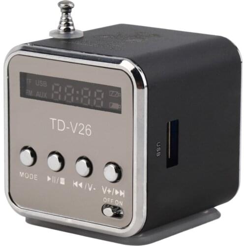 Portable Radio FM Receiver Mini Speaker Digital LCD Sound Micro SD/TF Music Stereo Loudspeaker for Laptop Phone MP3