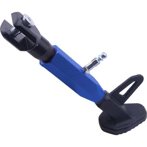 19-22CM Black Blue CNC Alloy Adjustable Motorcycle Single Side Stand Leg Foot Kickstand Supporter