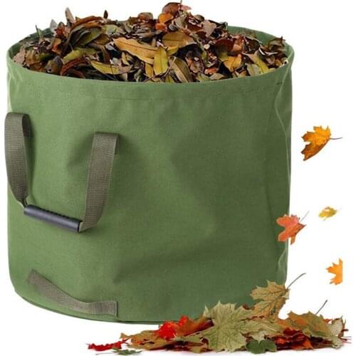 Garden Waterproof Canvas Fallen Leaves Storage Bag Toy Sundries Sorting Pouch Garbage Tool Foldable Outdoor Camping Equipment