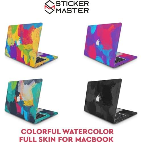 Sticker Master Colorful Watercolor Textures Macbook Pro 16 Case 2019 Macbook Air 13 Inch Case Macbook Pro 13 Inch Case 2019 Bright Macbook Pro Retina 15 Case Logo Cut Perfect Fit Full Skin