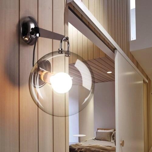 LED living room sconces Nordic lighting bedroom Wall light Glass ball fixtures Modern home illumination Corridor aisle Wall lamp