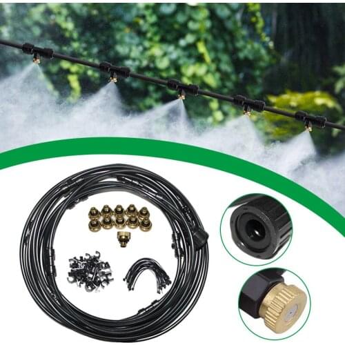 Outdoor Wet Misting Cooling System Garden Humidification Irrigation Water Spray Kit Greenhouse Courtyard Garden Patio Cooling