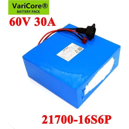 VariCore 60V 30ah 21700 16s4p Electric scooter bateria 60v Electric Bicycle Lithium Battery pack 1000W 2000W ebike batteries