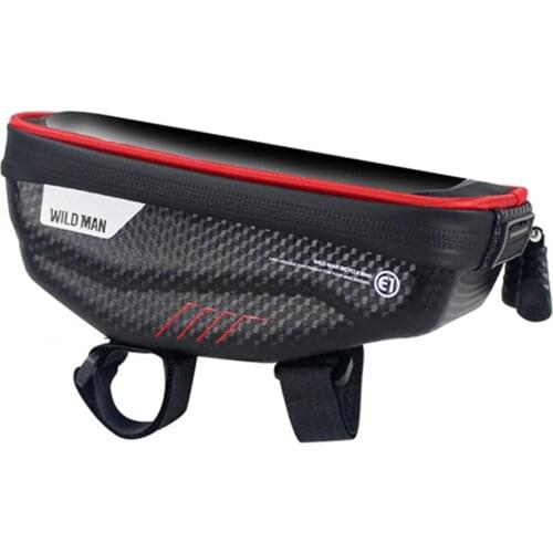 Bike Phone Mount Bag Bike Phone Front Frame Bag Cycling Touchscreen Phone Holder Waterproof Cycling Phone Mount Pack