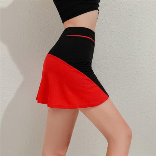 Mini Sport Skirt Women Golf Badmintion Running Tennis Ruffled Skirt High Waist Skort Sport Patchwork Quick Dry For Cycling Yoga
