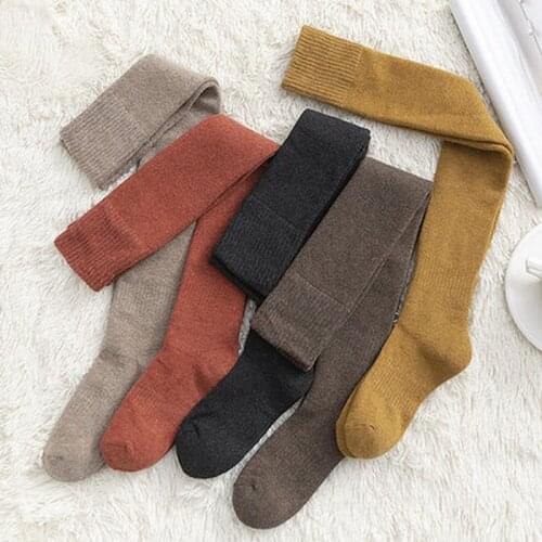 Womens Underwear Stockings Leg Warm Knee Socks Long Sexy Lingerie Solid Cotton Clothing Autumn Winter Stockings Thick Warmers