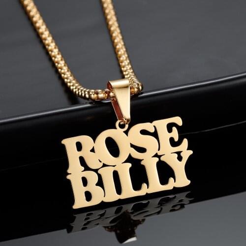 Custom My Name Necklaces For Women Personalized 18K Gold-plated Stainless Steel Chain Nameplate Name Pendant Jewelry Not Fade