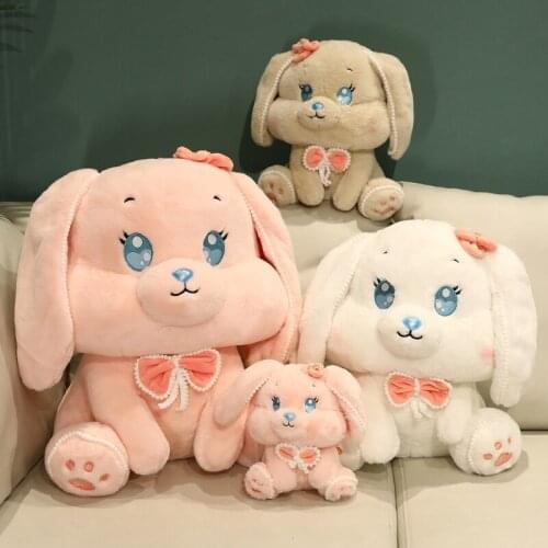 1 piece 25/55cm Cute Pearl Rabbit Plush Toy Stuffed Soft Animal Rabbit Baby Doll Children Toys Birthday Gift Christmas Present