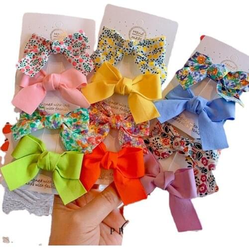 2 Pcs/Set Flower Baby Hair Clips Bows Kids Girl Hair Clip Children Hairpin Haarspeldjes Barrettes Baby Hair Accessories