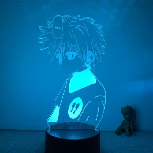 3D Nightlight Anime Hunter X Hunter Killua Lovely Daze Action Figure 7 Colors Touch Optical Illusion Table Lamp Gift Decor Model