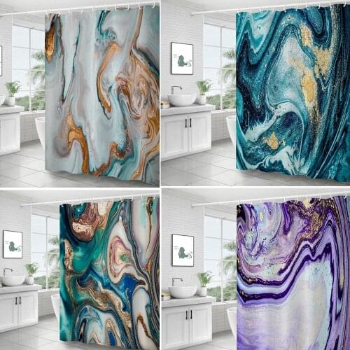 Abstract Marble Modern Bahtroom Curtain bano cortina 3D Print Waterproof Eco-Friendly Shower Curtain For Bathroom Decor