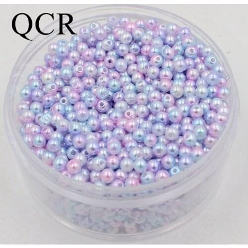 Pick Size 4mm 6mm 8mm 10mm Rainbow Color ABS Imitation Pearls Beads, Making Jewelry Diy Beads, Jewelry Handmade Necklace
