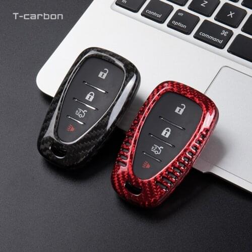 Carbon Fiber Car Key Case Cover For Chevrolet Cruze Spark Sonic Camaro Volt Bolt Trax Malibu Captiva Lacetti Aveo