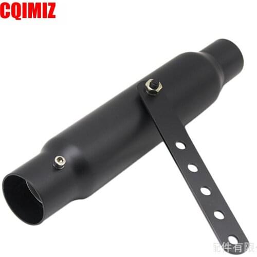 Black Motorcycle Exhaust Pipe Muffler Silencer Universal Rear Exhaust Muffler For Cafe Racer Bobber Muffler Exhaust Pipe