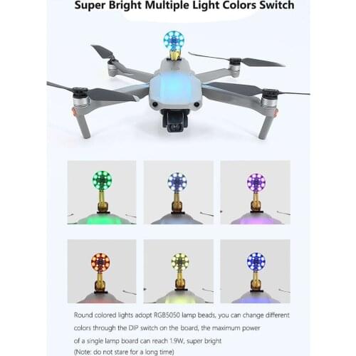 Colored LED Signal Light Night Flying Lamp Circular External Lights for DJI Mavic 2/ Mavic Air 2 Drone Battery Delay Controller