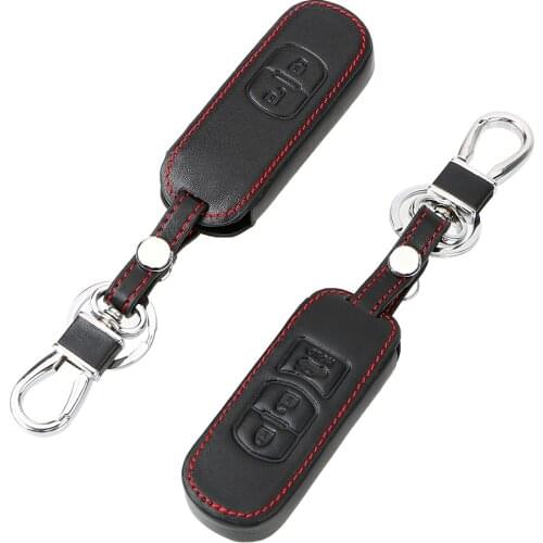 Car Key Holder Keychain Covers Key Case Bag Genuine Leather For Mazda 2 3 6 CX-5 CX-3 CX-4 CX-7 CX-9 AXELA Car Styling