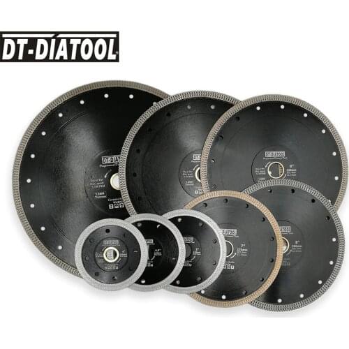 DT-DIATOOL 1pc Dia 4"-12" Super-Thin Diamond Cutting Disc X Mesh Turbo Rim Segment Saw Blades for Ceramic Tile Porcelain