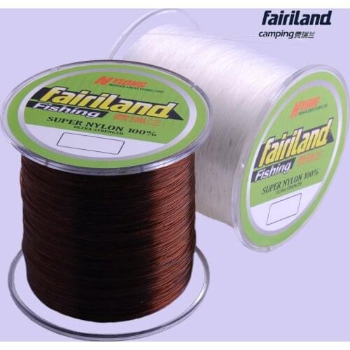 Extreme strong nylon fishing line 500m(547yd) 0.4#,0.6#,0.8#,1#--8# mono line coffee and white color monofilament fishing line